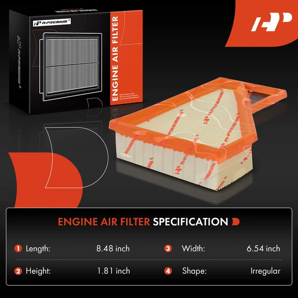 Engine Air Filter for Mini Cooper 2004-2008 L4 1.6L Manual  Trans