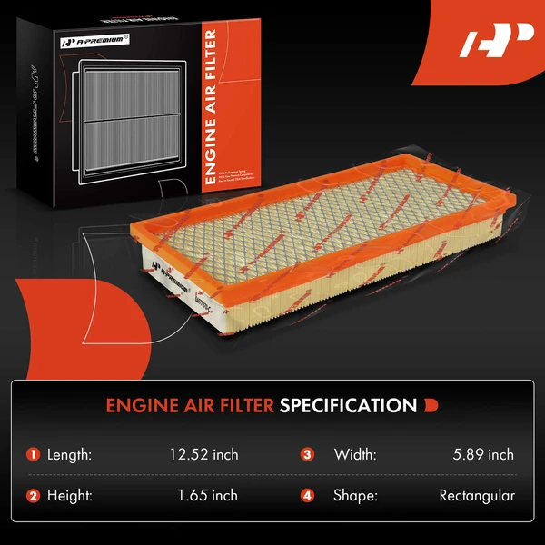 1 Pc Engine Air Filter for Ford Contour Mercury Cougar Mystique V6 2.5L