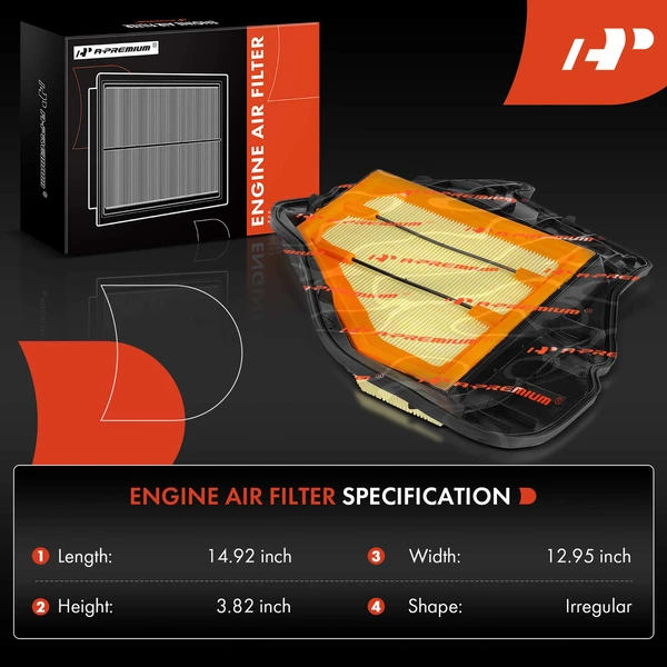 Driver Engine Air Filter for BMW 550i GT 650i 750i 750Li Alpina B7L xDrive X5 X6