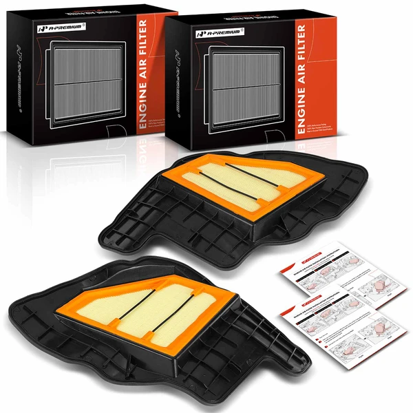 2 Pcs Driver & Passenger Engine Air Filter for BMW 550i 650i 750i 750Li Alpina B7L X5 X6