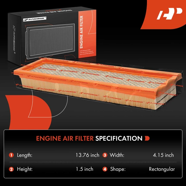 Engine Air Filter for Chevy Caprice 1990-1993 Buick Roadmaster 1991-1993 Olds