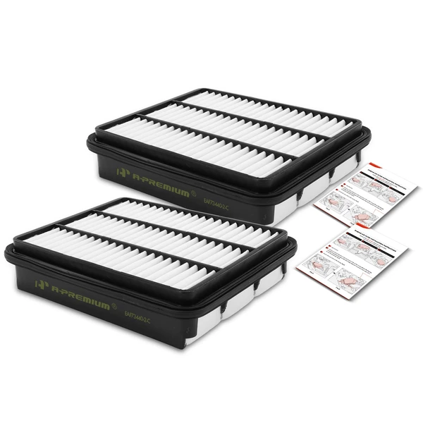 2 Pcs Engine Air Filter for Chrysler Sebring Dodge Avenger Mitsubishi Mazda Eagle