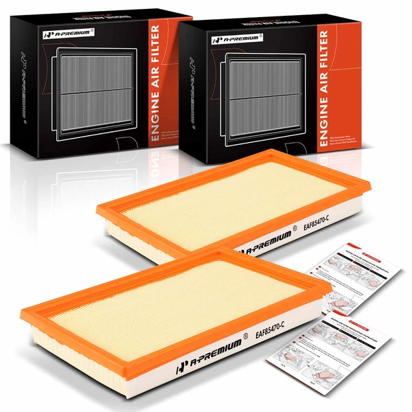 2 Pcs Engine Air Filter with Rigid Panel for 1998-2002 Mazda 626