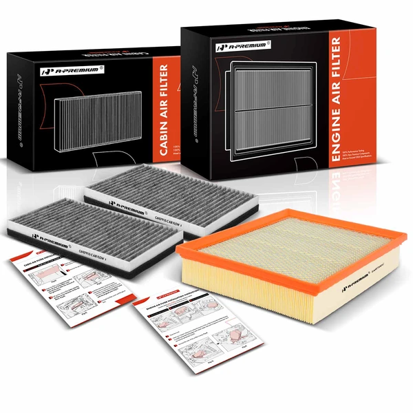 3 Pcs Engine & Activated Carbon Cabin Air Filter for 1999-2002 Chevrolet Silverado 1500