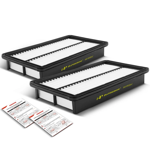 2 Pcs Engine Air Filter with Rigid Panel for Mazda 6 2003-2008 MPV 2000-2006