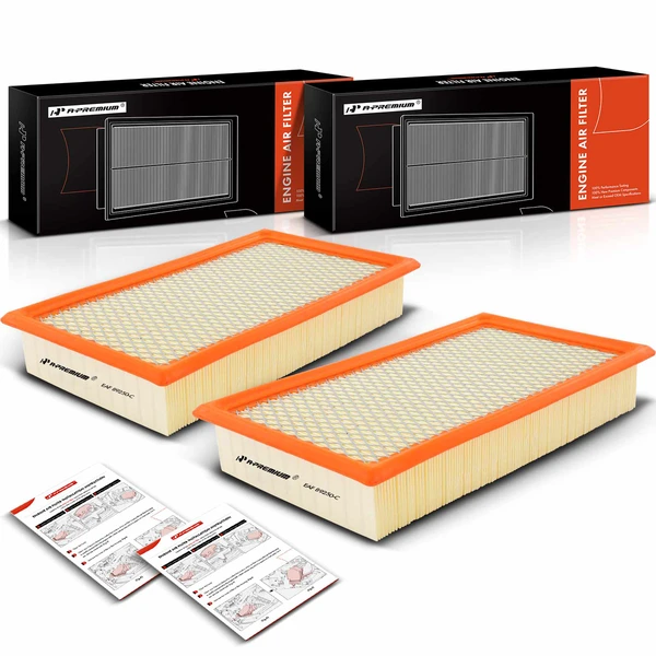 2 Pcs Engine Air Filter for Ford F-250 F350 F550 Super Duty 1999-2001 Excursion 7.3L