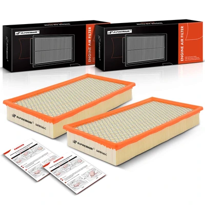 2 Pcs Engine Air Filter with Flexible Panel