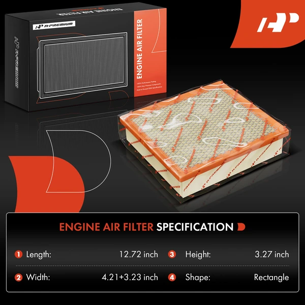 Passenger Engine Air Filter for BMW X5 2010-2013 X6 2010-2014 4.4L