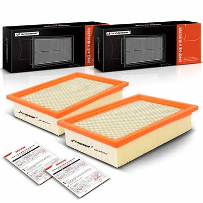 2 Pcs Front Engine Air Filter