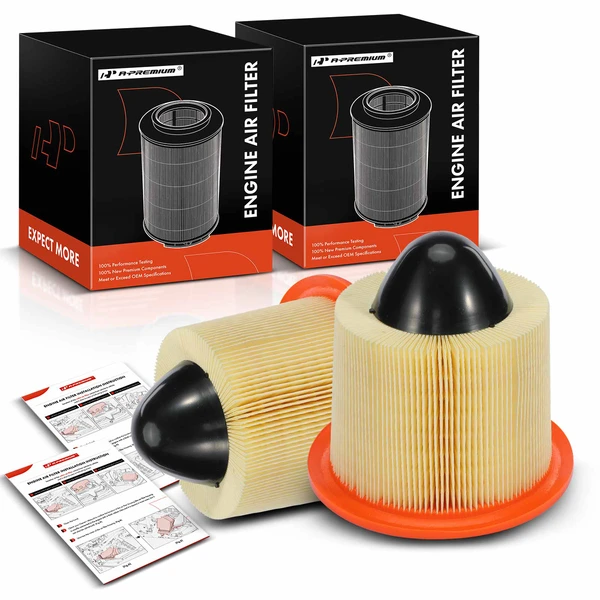 2 Pcs Engine Air Filter for 2003 Ford E-550 Super Duty