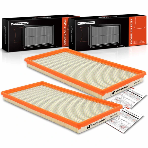 2 Pcs Engine Air Filter for 1992-1996 2002 Chevrolet C3500HD