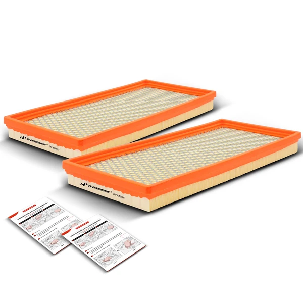 2 Pcs Engine Air Filter with Flexible Panel for Jeep TJ Wrangler 1997-2006