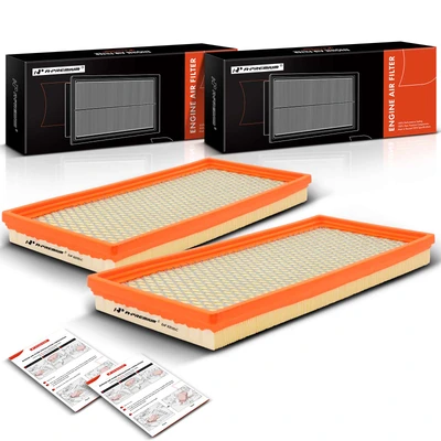 2 Pcs Engine Air Filter with Flexible Panel