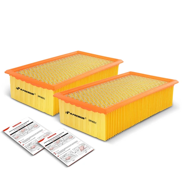 2 Pcs Engine Air Filter for Ford Excursion 2000-2003 F-250 350 450 550 Super Duty