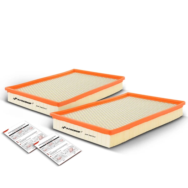 2 Pcs Engine Air Filter for Dodge Ram 1500 2002-2010 2500 3500 Ram 1500 Classic