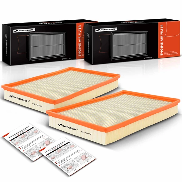 2 Pcs Engine Air Filter for 2002-2009 Dodge Ram 3500