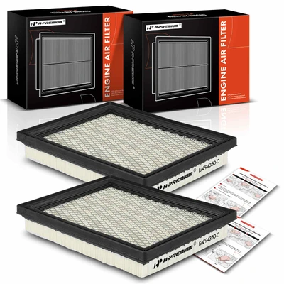2 Pcs Engine Air Filter with Flexible Panel