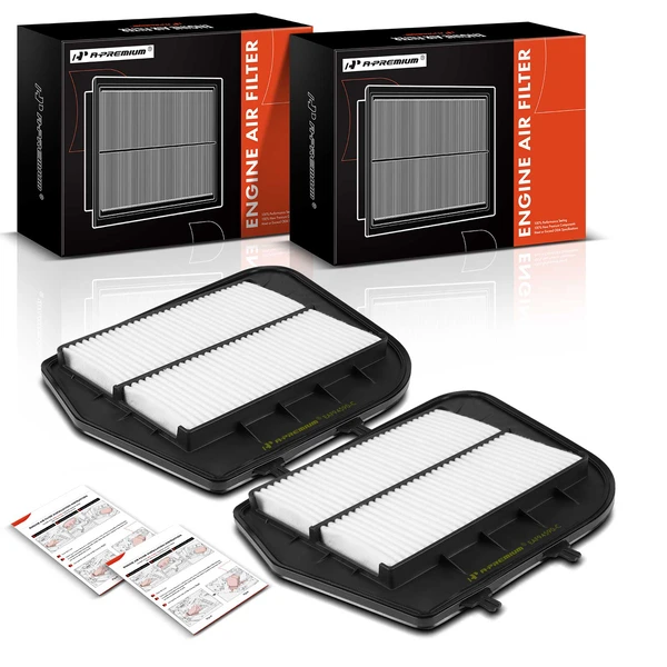 2 Pcs Engine Air Filter with Rigid Panel for 2003-2007 Cadillac CTS