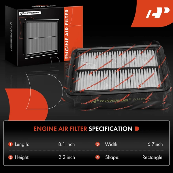 Engine Air Filter for Infiniti M35h 2012-2013 Q70 2014-2018 3.5L