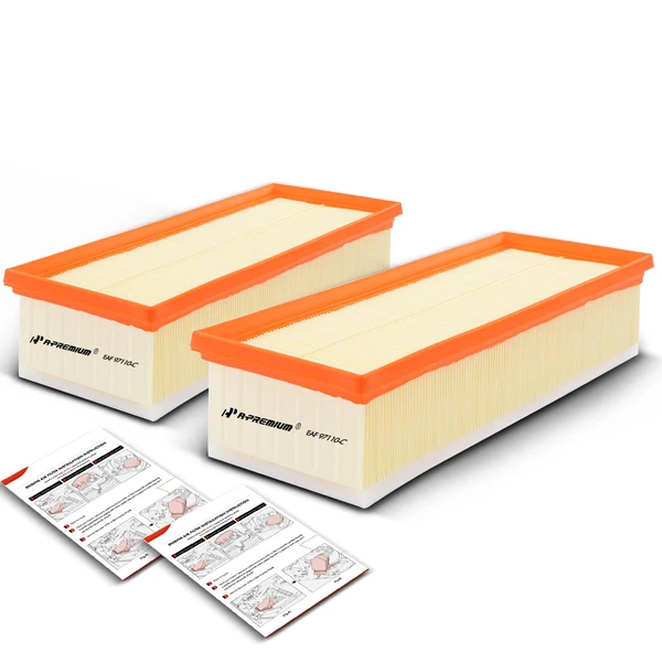 2 Pcs Engine Air Filter for Audi A3 Q3 Quattro Volkswagen Golf Jetta Passat Beetle