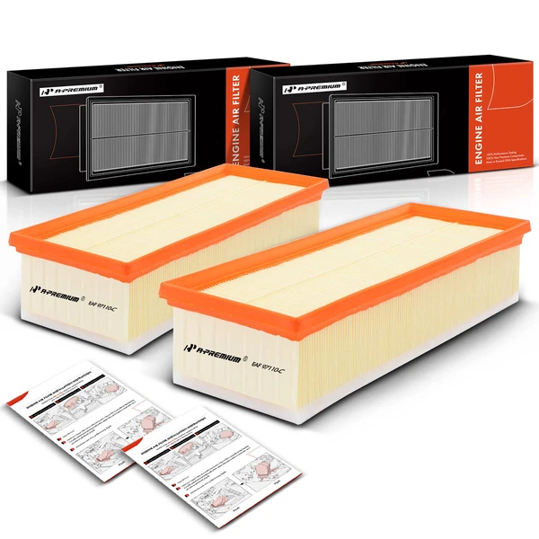 2 Pcs Engine Air Filter for 2010-2013 Audi A3 Quattro