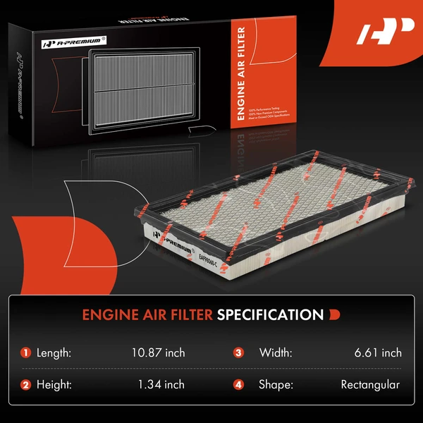 Engine Air Filter with Flexible Panel for Mini Cooper 2002-2008 2011 2013-2014 1.6L