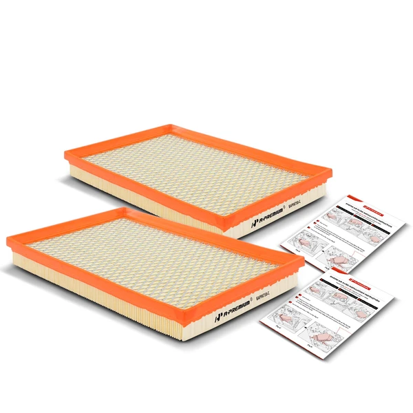 2 Pcs Engine Air Filter with Flexible Panel for Saturn Ion 2006-2007 L4 2.2L 2.4L