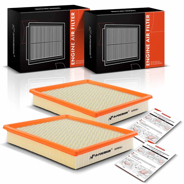 2 Pcs Engine Air Filter for Ford Mustang 2005-2010 V6 4.0L V8 4.6L