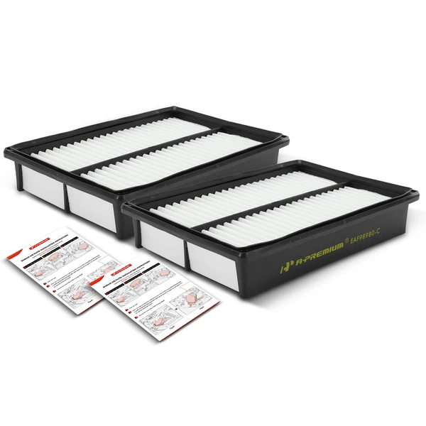 2 Pcs Engine Air Filter for Mazda 3 04-13 5 06-10 12-17 3 Sport L4 2.0L 2.3L 2.5L