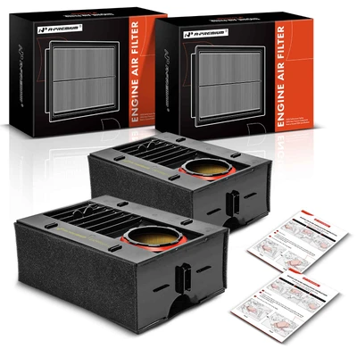 2 Pcs Engine Air Filter