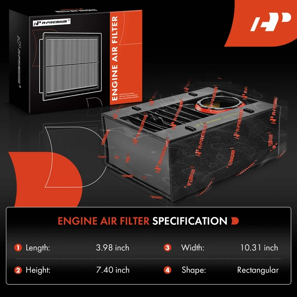 2 Pcs Engine Air Filter for Porsche Macan 2015-2024 Panamera 2017-2019