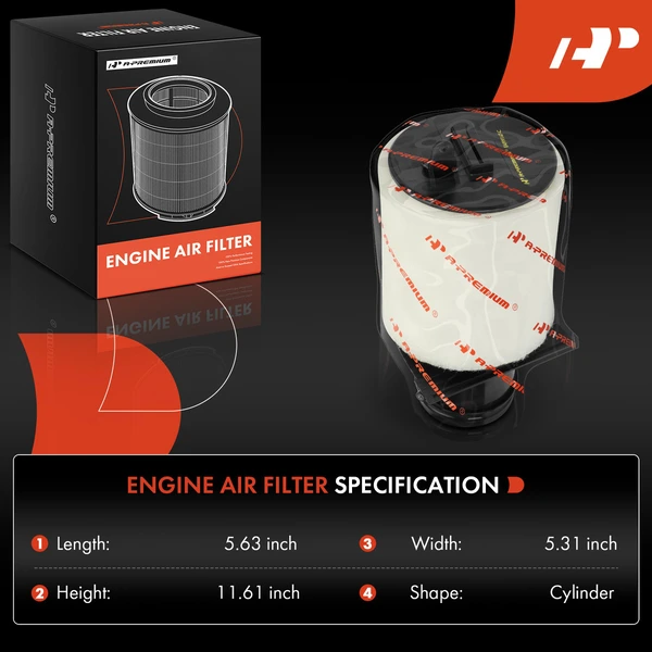 Engine Air Filter for Audi R8 2014-2015 V8 4.2L 2017-2018 2020-2023 V10 5.2L