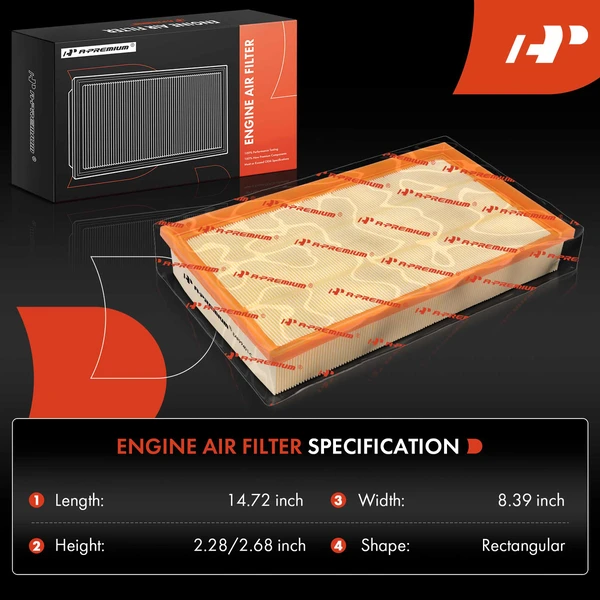 2 Pcs Engine Air Filter for Audi RS3 2017-2020 2022-2024 TT Quattro 2022 TT RS Quattro