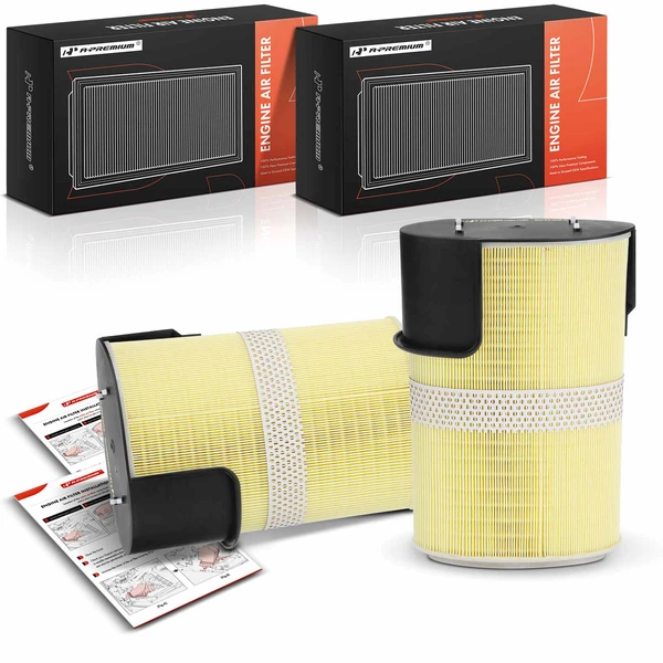 2 Pcs Engine Air Filter for Porsche Boxster 05-12 Cayman 06-12 H6 2.7L 2.9L 3.2L