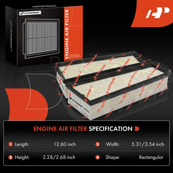 2 Pcs Engine Air Filter for Mercedes-Benz AMG GT 63 E63 AMG S Maybach GLS600