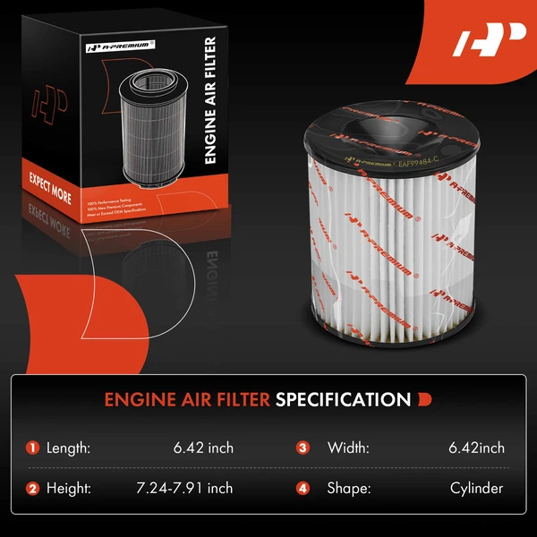 Engine Air Filter for Audi A8 Quattro 2019-2024 S8 2020-2024 V6 3.0L V8 4.0L