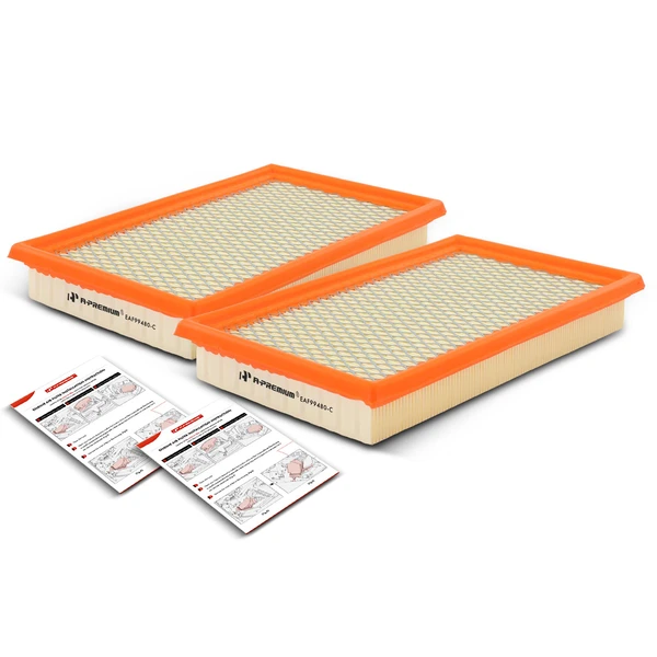 2 Pcs Front Engine Air Filter for Chevrolet Malibu 2006-2008 Pontiac G6 2005-2010