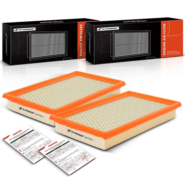 2 Pcs Front Engine Air Filter for 2005-2010 Pontiac G6