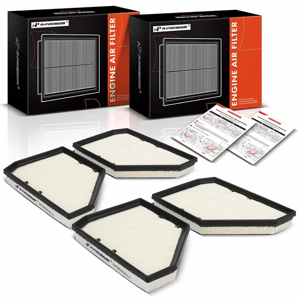 4 Pcs Engine Air Filter for BMW X5 X6 2020-2025 X7 2024 Alpina XB7