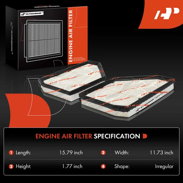 4 Pcs Engine Air Filter for BMW X5 X6 2020-2025 X7 2024 Alpina XB7