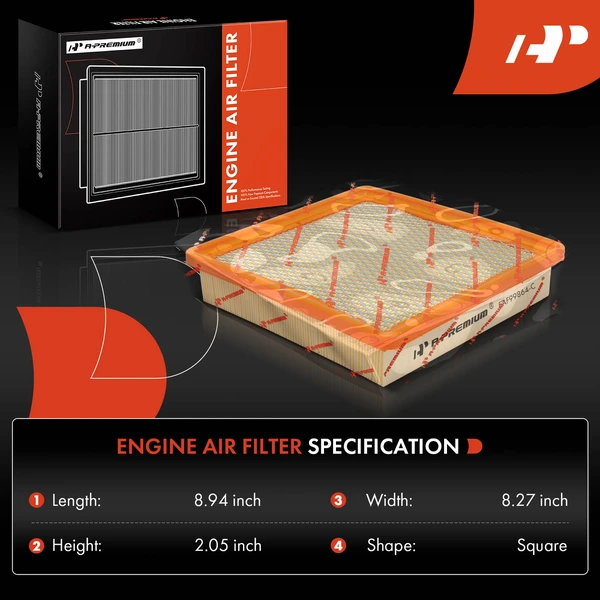 Engine Air Filter for Jeep JL Wrangler 2021-2024 V8 6.4L