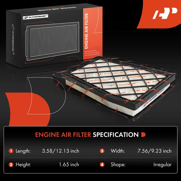 Engine Air Filter for Cadillac CT5 2022-2025 V8 6.2L DOHC Supercharged