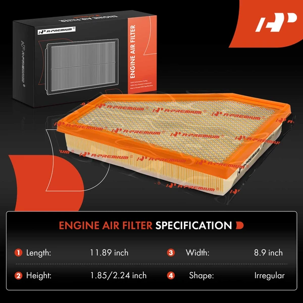 Engine Air Filter for Jeep Grand Cherokee WK2 2022-2024 2.0L Turbocharged