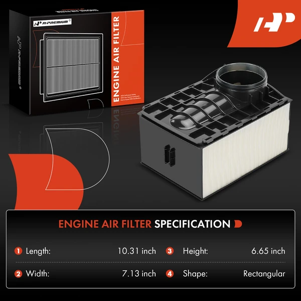 Engine Air Filter for Porsche Macan 2015-2024 V6 2.9L 3.0L GAS DOHC Turbocharged