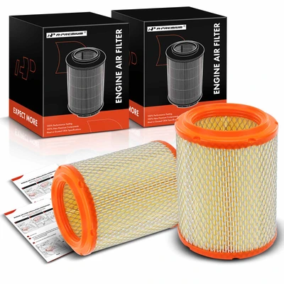 2 Pcs Front Engine Air Filter