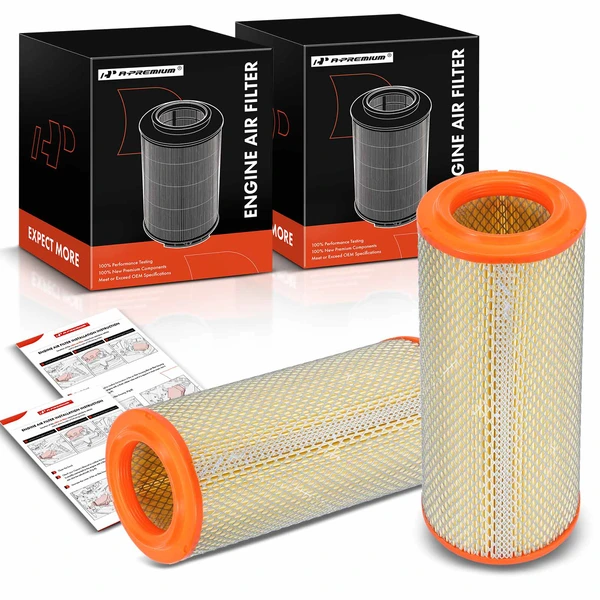 2 Pcs Engine Air Filter for 2001-2016 Chevrolet Express 3500