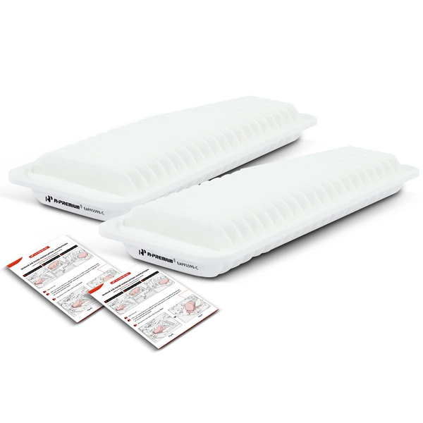 2 Pcs Engine Air Filter with Rigid Panel for Toyota RAV4 2001-2005 L4 2.0L L4 2.4L