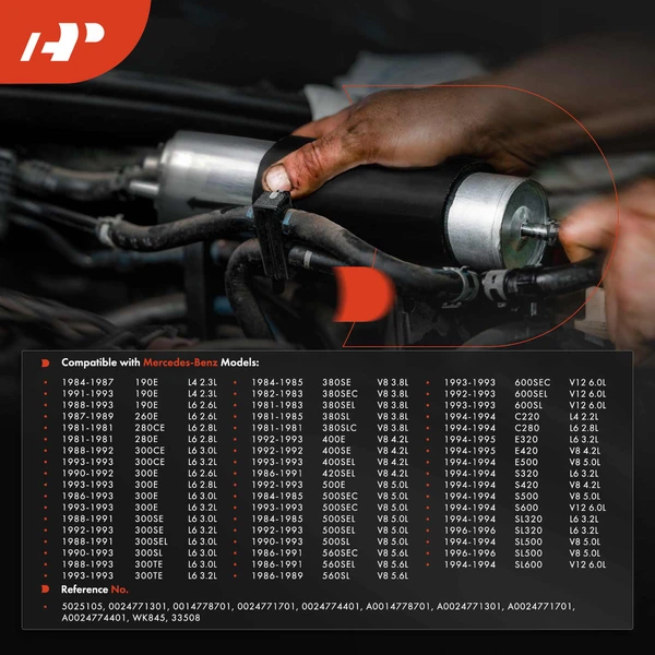 Fuel Filter for Mercedes-Benz W201 190E W124 260E S124 A124 W124 C124 E320 E500