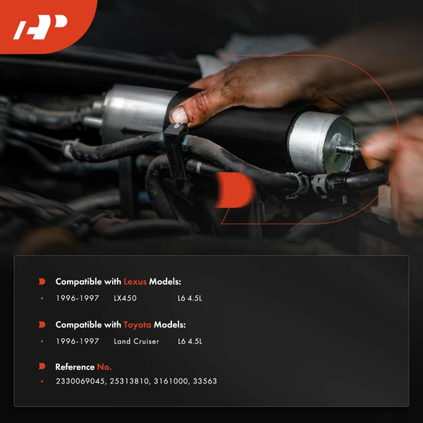 Complete In Line Fuel Filter for Toyota Land Cruiser Lexus LX450 1996-1997 4.5L