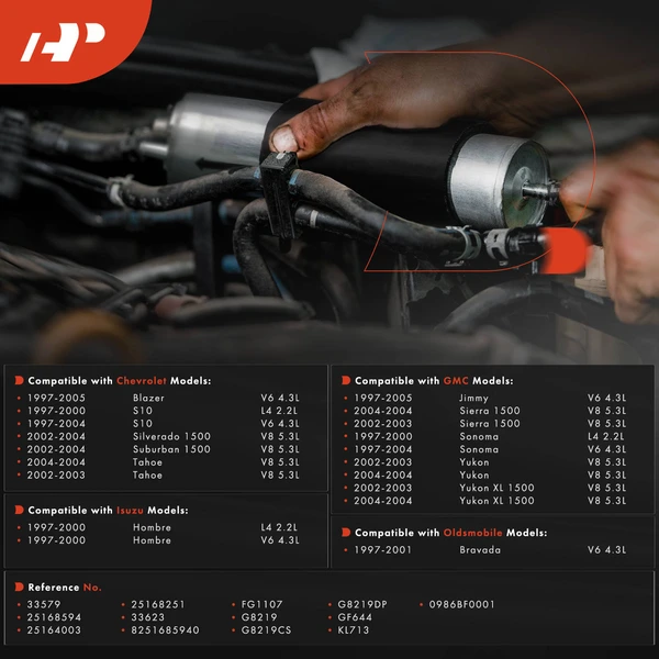 Fuel Filter for Chevy Silverado 1500 Blazer Tahoe GMC Sierra 1500 Jimmy Isuzu